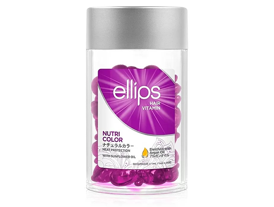 Сироватка для фарбованого волосся «Сяйво кольору» Ellips Hair Vitamin Nutri Color With Sunflower Oil