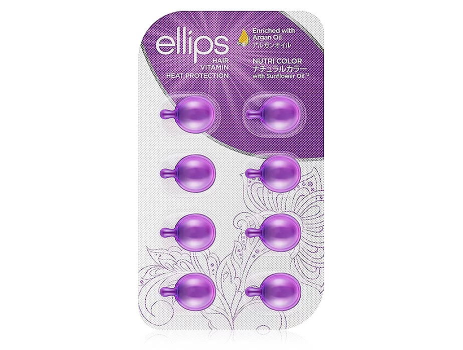 Сироватка для фарбованого волосся «Сяйво кольору» Ellips Hair Vitamin Nutri Color With Sunflower Oil