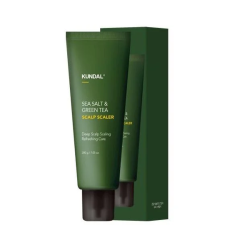 Соляний скраб для шкіри голови KUNDAL Sea Salt & Green Tea Scalp Scaler Herb Mint