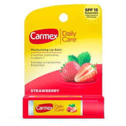 Бальзам для губ Полуниця Carmex Daily Care Moisturizing Lip Balm Strawberry Stick SPF 15 фото 2
