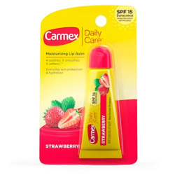 Бальзам для губ Полуниця Carmex Daily Care Moisturizing Lip Balm Strawberry Tube SPF 15 фото 2