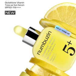 Сонцезахисна сироватка для обличчя Numbuzin No.5+ Glutathione Vitamin Tone-up Sun Serum фото 4