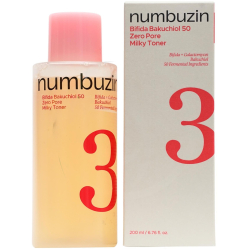 Молочный тонер для сужения пор с бакучиолом Numbuzin No.3 Bifida Bakuchiol 50 Zero Pore Milky Toner фото 2