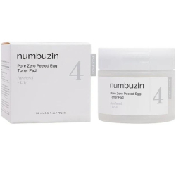 Тонер-педи для обличчя Numbuzin No.4 Pore Zero Peeled Egg Toner Pad фото 2