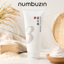 Очищувальна пінка для обличчя Numbuzin No.3 Rice Enzyme Skin Softening Cleansing Foam фото 4
