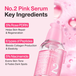 Антивікова сироватка для глибокого зволоження та пружності Numbuzin No.2 Rose PDRN Collagen Plumping Serum фото 4