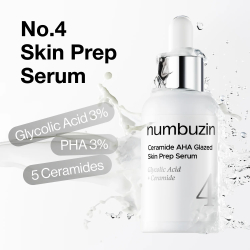 Сироватка з керамідами і кислотами Numbuzin No.4 Ceramide AHA Glazed Skin Prep Serum фото 4